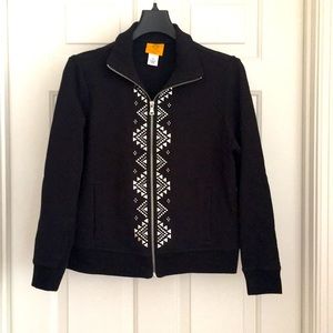 Ruby Rd Jacket Petite Small Black Pockets Zipper